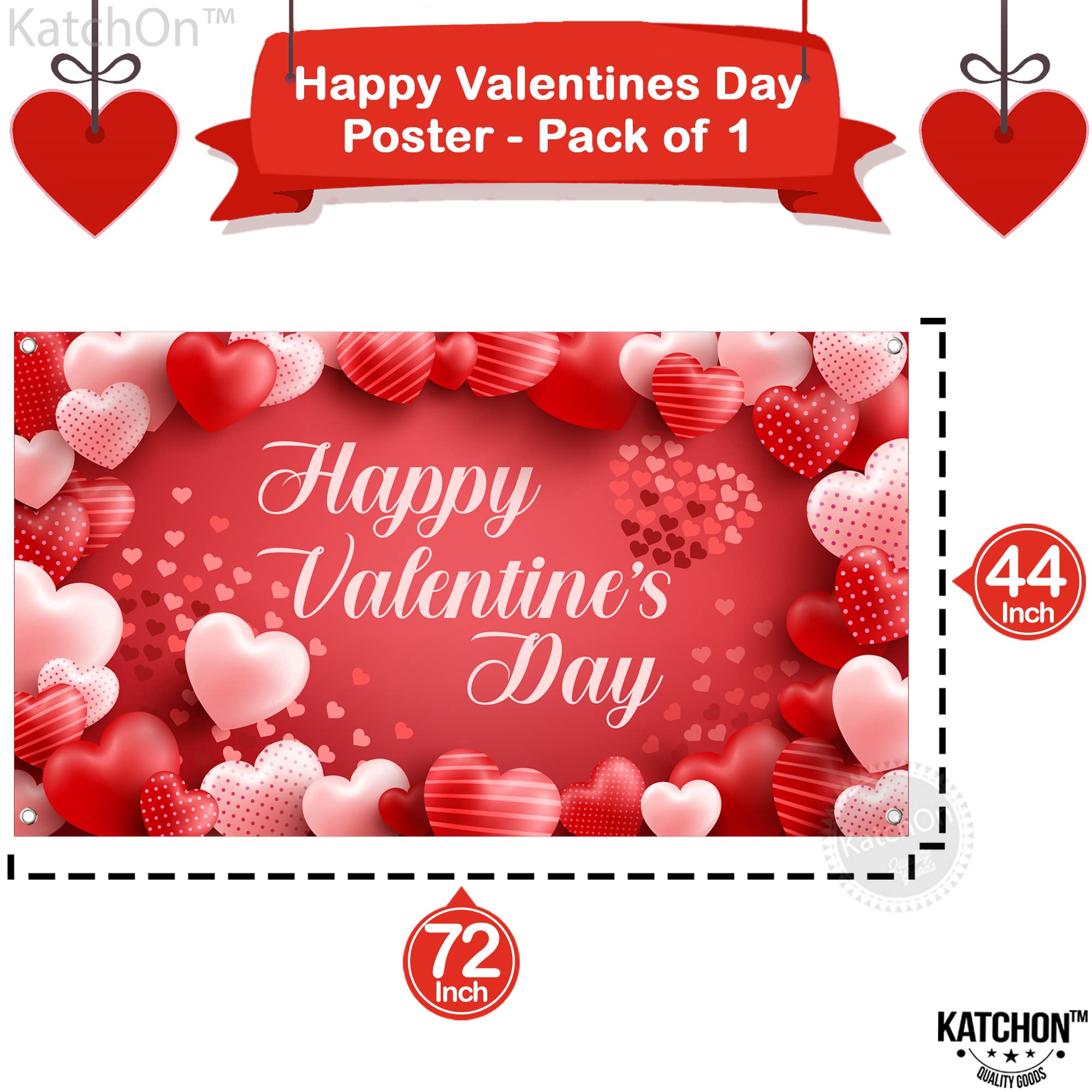 Amazon.co.jp: XL Happy Valentines Day バナー - 71x40インチ